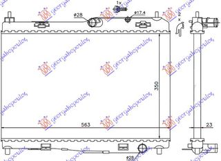ΨΥΓΕΙΟ ΝΕΡΟΥ 1.4 ΒΕΝΖΙΝΗ ΜΗΧΑΝΙΚΟ +- AC (56x35.5) 322006300
