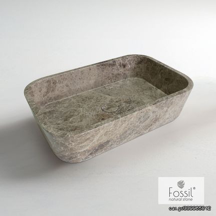 Νιπτήρας Μπάνιου Επιτραπέζιος 50x38cm Marble Emperador Pale Fossil Gaia DS50-524