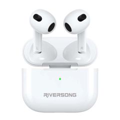 Riversong EA150W Λευκά Air Mini Light Earbud Bluetooth Handsfree Ακουστικά με Θήκη Φόρτισης