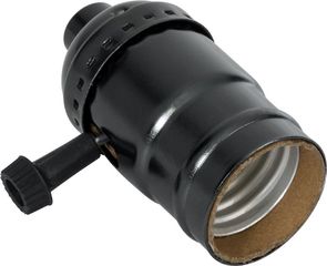 GloboStar Ντουί Vintage Industrial Retro E27 με Διακόπτη ON/Off - Μαύρο - Μ5.5 x Π3.6 x Υ7cm - (78967)