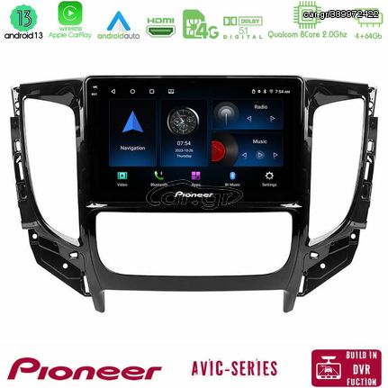 MEGASOUND - Pioneer AVIC 8Core Android13 4+64GB Mitsubishi L200 2016-> & Fiat Fullback (Auto A/C) Navigation Multimedia Tablet 9"