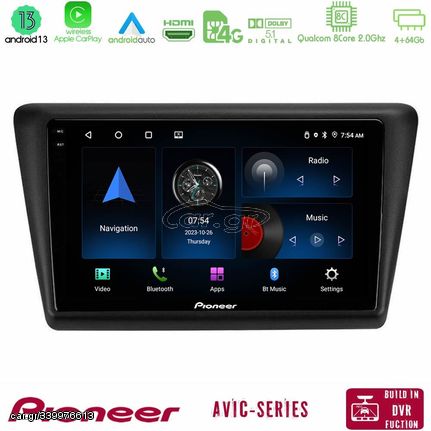 Pioneer AVIC 8Core Android13 4+64GB Skoda Rapid 2013-2017 Navigation Multimedia Tablet 9"