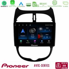 Pioneer AVIC 8Core Android13 4+64GB Peugeot 206 Navigation Multimedia Tablet 9"