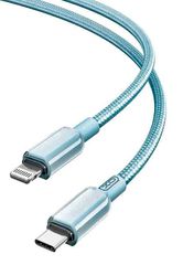 XO NB-Q250A Καλώδιο Φόρτισης + Data PD 27W Type-C Σε Lightning PVC 1m Μπλέ