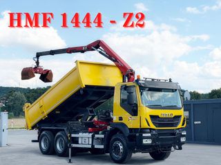Γερανοί - Φορτηγά Με Γερανό Iveco 2014 TRAKKER 360* HMF 1444-Z2 + Χειριστιριo/ 6x4