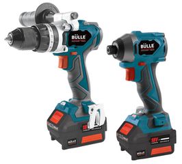 ΣΕΤ BRUSHLESS ΚΡΟΥΣΤΙΚΟ ΔΡΑΠΑΝΟΚΑΤΣΑΒΙΔΟ ΛΙΘΙΟΥ 70Nm + ΠΑΛΜΙΚΟ ΚΑΤΣΑΒΙΔΙ ΛΙΘΙΟΥ 18V (2x5.0Ah) BULLE 633321 633321