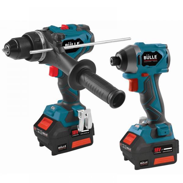 ΣΕΤ BRUSHLESS ΚΡΟΥΣΤΙΚΟ ΔΡΑΠΑΝΟΚΑΤΣΑΒΙΔΟ ΛΙΘΙΟΥ 100Nm + ΠΑΛΜΙΚΟ ΚΑΤΣΑΒΙΔΙ ΛΙΘΙΟΥ 18V (2x5.0Ah) BULLE 633323 633323
