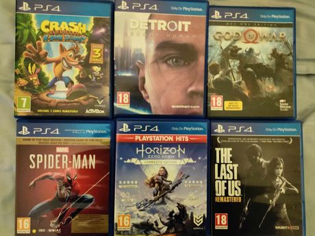 Πωλούνται διάφορα PS4 Games (SpiderMan,LastOfUs,Horizon,Detroit,Crash,GodOfWar)