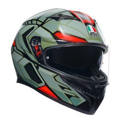 AGV K3 E2206 - DECEPT MATT BLACK/GREEN/RED