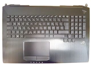 Πληκτρολόγιο Ελληνικό - Greek Laptop Keyboard Palmrest για Asus ROG G750 G750J G750JH G750JM G750JS G750JW G750JX G750JY G750JZ 13N0-P4A0221 13NB00M1P15111-1 90NB00M1-R31WB0 GR Backlit Black ( Κωδ.403