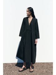 Μαξι φόρεμα Zara μαύρο 