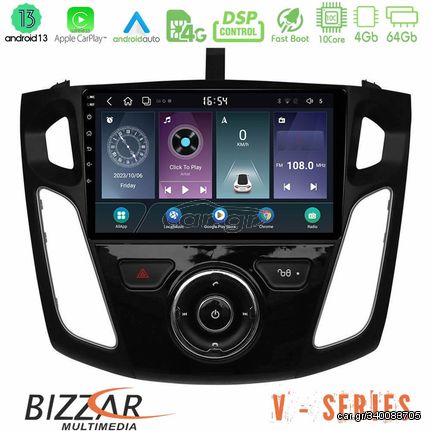 Bizzar V Series Ford Focus 2012-2018 10core Android13 4+64GB Navigation Multimedia Tablet 9"