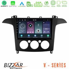 Bizzar V Series Ford S-Max 2006-2008 (manual A/C) 10core Android13 4+64GB Navigation Multimedia Tablet 9"