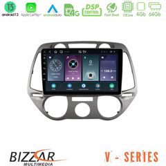 Bizzar V Series Hyundai i20 2009-2012 Manual A/C 10core Android13 4+64GB Navigation Multimedia Tablet 9"