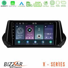 Bizzar V Series Peugeot 208 2019-2023 10core Android13 4+64GB Navigation Multimedia Tablet 9"