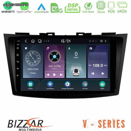 Bizzar V Series Suzuki Swift 2011-2016 10core Android13 4+64GB Navigation Multimedia Tablet 9"