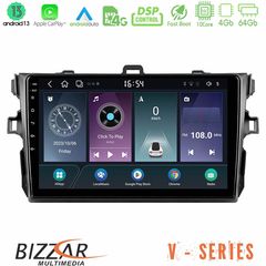 Bizzar V Series Toyota Corolla 2007-2012 10core Android13 4+64GB Navigation Multimedia Tablet 9"