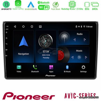 Pioneer AVIC 4Core Android13 2+64GB Audi A4 B7 Navigation Multimedia Tablet 9"