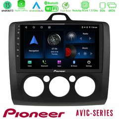 Pioneer AVIC 4Core Android13 2+64GB Ford Focus Manual AC Navigation Multimedia Tablet 9" (Μαύρο Χρώμα)