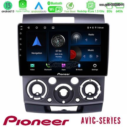 Pioneer AVIC 4Core Android13 2+64GB Ford Ranger/Mazda BT50 Navigation Multimedia Tablet 9"