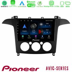 Pioneer AVIC 4Core Android13 2+64GB Ford S-Max 2006-2008 (manual A/C) Navigation Multimedia Tablet 9"