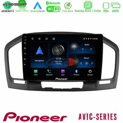 Pioneer AVIC 4Core Android13 2+64GB Opel Insignia 2008-2013 Navigation Multimedia Tablet 9"