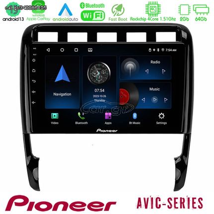 Pioneer AVIC 4Core Android13 2+64GB Porsche Cayenne 2003-2010 Navigation Multimedia Tablet 9"