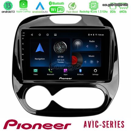 Pioneer AVIC 4Core Android13 2+64GB Renault Captur 2013-2019 (Auto AC) Navigation Multimedia Tablet 9"