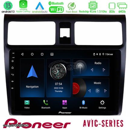 Pioneer AVIC 4Core Android13 2+64GB Suzuki Swift 2005-2010 Navigation Multimedia Tablet 10"