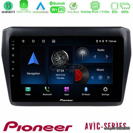 Pioneer AVIC 4Core Android13 2+64GB Suzuki Swift 2017-2023 Navigation Multimedia Tablet 9"
