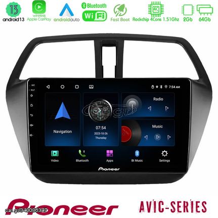 Pioneer AVIC 4Core Android13 2+64GB Suzuki SX4 S-Cross Navigation Multimedia Tablet 9"