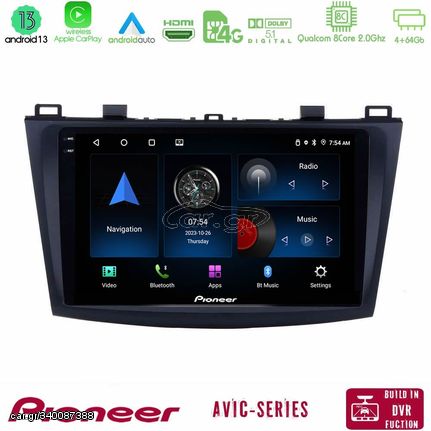 Pioneer AVIC 8Core Android13 4+64GB Mazda 3 2009-2014 Navigation Multimedia Tablet 9"