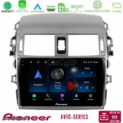 Pioneer AVIC 8Core Android13 4+64GB Toyota Corolla 2008-2010 Navigation Multimedia Tablet 9"