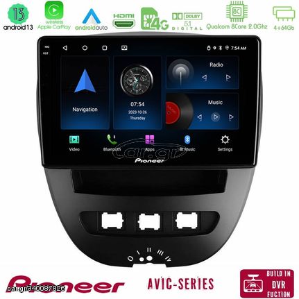 Pioneer AVIC 8Core Android13 4+64GB Toyota Aygo/Citroen C1/Peugeot 107 Navigation Multimedia Tablet 10"