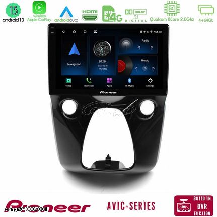 Pioneer AVIC 8Core Android13 4+64GB Toyota Aygo | Citroen C1 | Peugeot 108 Navigation Multimedia 10"