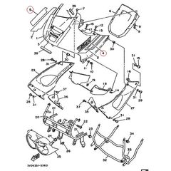 Αυτοκόλλητα Σετ Ποδιάς-Fairing Γνήσια Yamaha TDM 850-thumb-2