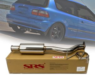 SRS Exhaust Εξάτμιση σετ Spoon Style  από ανοξείδωτο ατσάλι Civic 91-01 3dr