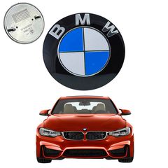Σήμα Καπό Κουμπωτό για Bmw Σειρά 3/5 E46/E39 1999-2003 310782 Μπλε - Άσπρο Μεγάλο 82mm