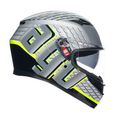 AGV K3 E2206 - FORTIFY GREY/BLACK/YELLOW FLUO-thumb-1
