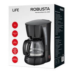 LIFE ROBUSTA Καφετιέρα φίλτρου 0.6L, 650W.