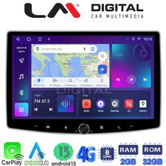 MEGASOUND - LM E8R12 GPS Οθόνη OEM Multimedia Αυτοκινήτου για Οθόνη universal τύπου tablet με 1DIN βάση από πίσω (CarPlay/AndroidAuto/BT/GPS/WIFI/GPRS)