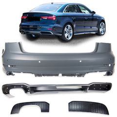 Προφυλακτήρας πίσω κατάλληλο για AUDI A3 8V Facelift (2016-2020) Sedan look S-Line