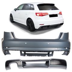 Προφυλακτήρας πίσω κατάλληλο για AUDI A3 8V Facelift (2016-2020) Sportback look S-Line