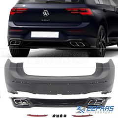 Προφυλακτήρας πίσω VW Golf 8 (2018->>) look R-Line