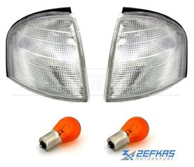 Φλας Εμπρός Mercedes W202 (93-00) Λευκά