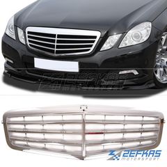 Μάσκα Εμπρός MERCEDES E-Class W212 (2009-2013) Χρώμιο/Ασημί look Avantgarde