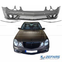 Προφυλακτήρας εμπρός MERCEDES E-Class W211 (2002-2009) look AMG E63 με PDC