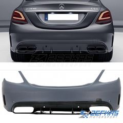 Προφυλακτήρας Πίσω MERCEDES C-Class W205 Sedan (2014-2021) look AMG C63 Facelift