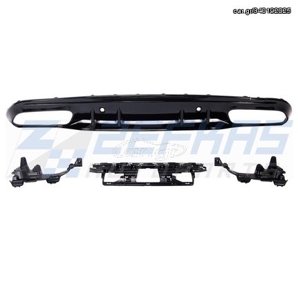 Διαχύτης (Diffuser) Σπόϊλερ προφυλακτήρα πίσω MERCEDES C-Class W205 Sedan (2014-2021) look AMG C63