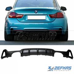 Διαχύτης (Diffuser) Σπόϊλερ προφυλακτήρα πίσω BMW Σειρά 4 F32/F33/F36 (2013-2020) look M-Performance για 4 απολήξεις